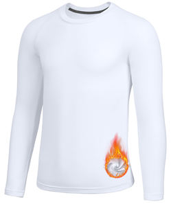 2024 2025 nuevas camisas de compresión de gimnasio de manga larga para jóvenes de Color sólido 100% algodón personalizado liso ropa de Fitness para jóvenes - Product Image 6