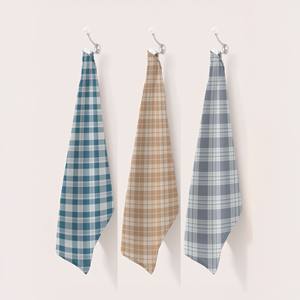 Serviettes de cuisine classiques en coton torchons super absorbants pour un usage quotidien rayé et à carreaux - Product Image 2