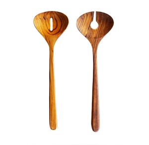Ensemble de serveurs à salade avec manche en résine, ensemble d'outils de cuisine en bois de mangue d'acacia naturel disponible en Inde - Product Image 4