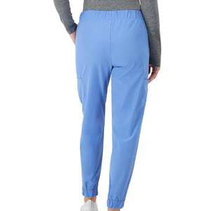 Pantalon de jogging pour femme, coupe droite, en spandex/polyester, fermeture à cordon plat, respirant, taille mi-élastique, décontracté, gris - Product Image 5