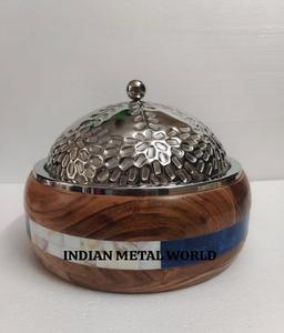 Olla caliente de diseño único de la mejor calidad de primera calidad, acero inoxidable y madera, tamaño personalizado para artículos de hotel de la India al precio más barato - Product Image 4