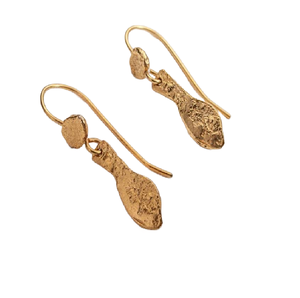 Boucles d'oreilles tendance minimalistes personnalisées pour femme, clous texturés, clous floraux tendance, boucles d'oreilles créoles motif feuille, tendances 2024 - Product Image 1