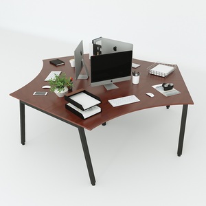 โต๊ะทำงานแบบรวมกลุ่ม Aton Concept HBAT025 ดีไซน์ร่วมสมัย สำหรับ 3 คน ขนาด 240x208 มม. โครงเหล็ก ต้องประกอบเอง - Product Image 1