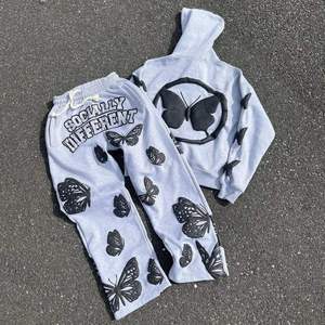 Conjunto Deportivo Vintage Personalizado para Niños, Conjunto Deportivo para Padre e Hijo, Sudadera con Capucha y Pantalones Deportivos de Pierna Recta y Acampanados, Unisex - Product Image 3