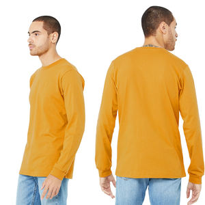 Bella + Canvas 3501- Heather Ringer Jersey Tee Camisetas ALTO MANGA LARGA ESENCIAL CAMISETA ESTILO - Product Image 4