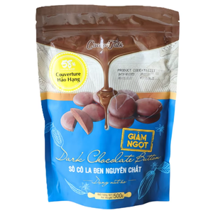Chocolate Puro para Repostería al por Mayor, OEM/ODM, HALAL, Chocolate Negro Real en Forma de Botón, 58% Cacao, Empaque Personalizable para Panadería - Product Image 1