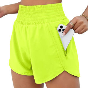 Pantalones cortos de compresión de gimnasio de cintura alta para mujer, pantalones cortos de entrenamiento de algodón transpirable, cinturón de flores de piel para correr, deportes, Fitness - Product Image 1