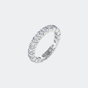 1.85CTW Round Cut Prong Set Eternity <b>Ring</b> - Product Image 5