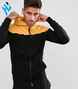 Pull à capuche 100% Polyester avec fermeture éclair complète, couleur unie, imprimé chaud pour homme, vente en gros - Product Image 3