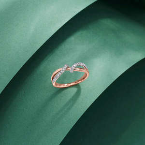 Vintage <b>Princess</b> Cut Moissanite Eternity Ring Romantic Stainless Steel and Copper Inlay <b>Jewelry</b> - Product Image 1