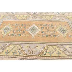 Alfombra Vintage de 8.4x12.5 pies, Alfombra Turca Extra Grande, Alfombra Ikat Amarillo Verde - Product Image 5