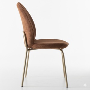 Monza Elegant Upholstered <b>Dining</b> <b>Chair</b> Minimalist Design Metal Legs for Home & Hotel - Product Image 2