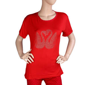 Ensemble de nuit 2 pièces pour femme - Rouge - Product Image 4