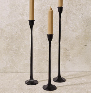 Axiom Home Accents Decoración de Navidad Juego de portavelas de cera de parafina de hierro fundido Titulares cónicos Mesa de comedor Decoración de granja Diseño moderno - Product Image 4