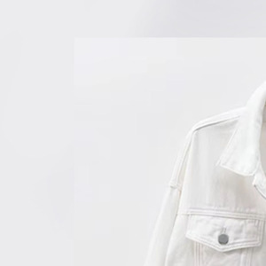 Veste en jean pour hommes confortable de couleur unie 100% coton vêtements décontractés pour l'hiver Streetwear avec logo avant et poches - Product Image 5