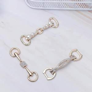 Boucles de chaussures en alliage métallique en gros avec chaîne, décoration de boucles en vrac pour chaussures, sacs et vêtements, accessoires de chaussures et de vêtements - Product Image 5