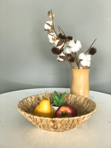 CAVIANA Bol à fruits tissé en jacinthe d'eau, vintage, personnalisé, écologique, lavable, décoration d'intérieur, bols avec taille personnalisée - Product Image 3
