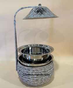 Silver Plated New Arrival <b>Beautiful</b> Food Warmer Chafing Dish Casserole Food Heater & Chafer Made in Stainless Steel Metal - Product Image 2