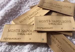 Etiqueta tejida con estampado de logotipo de diseño personal con letras de marca de ropa privada personalizada, etiqueta tejida sin Moq - Product Image 5