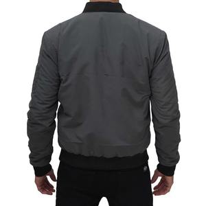 Blouson aviateur de style High Street pour hommes le plus vendu de couleur unie et léger avec fermeture à glissière à col montant pour l'hiver - Product Image 2