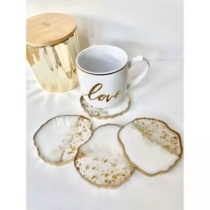 coasters Resin coasters with embedded seashells for coastal decor Custom resin coasters by crescent <b>crafts</b> - Product Image 4