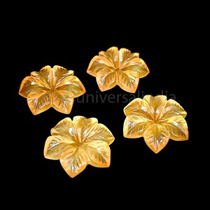 Perles de pierres précieuses sculptées en forme de fleur de pierre de lune pêche naturelle chatoyante, breloques de 23 mm pour la fabrication de pendentifs de bijoux - Product Image 1