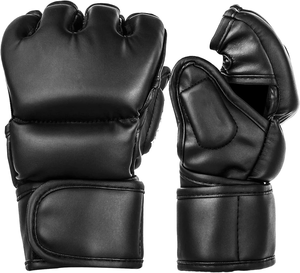 Guantes Profesionales de MMA de Cuero sin Dedos con Características de Absorción de Humedad y Agarre Elástico, Logotipo Personalizado - Product Image 5