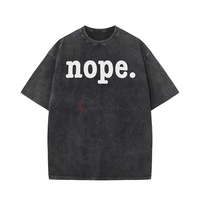 T-shirt personnalisé pour homme, col rond, vintage, délavé à l'acide, 100% coton, 320 GSM, poids lourd, coupe oversize, impression DTG DTF, streetwear, OEM, vente en gros