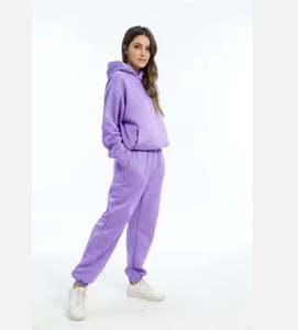 Personnalisé 100% Coton Femmes Slim Styles Survêtements Baggy Pantalons De Survêtement & Sweats À Capuche Cordon Ensembles Décontractés pour Femmes - Product Image 5