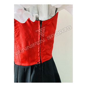 ชุดเดรส dirndl สำหรับผู้หญิงชุด4ชิ้นพร้อมเสื้อลายตารางหมากรุกผ้าฝ้าย/ผ้าโพลีเอสเตอร์ dirndl frock สำหรับผู้หญิง Bavarian Oktoberfest - Product Image 5