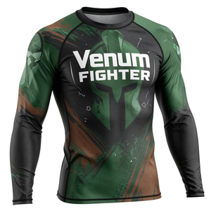 Camiseta de Compresión Deportiva de Primera Calidad para Entrenamiento, con Logotipo Personalizado, Proveedor de Ropa Deportiva, Rashguard MMA Venum Fighter - Product Image 1