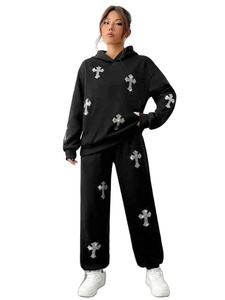 Survêtement avec logo personnalisé OEM Rhinestone avec design personnalisé comprenant un pantalon ou un survêtement de toutes les couleurs et tailles - Product Image 6