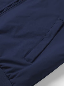 Nouvelle veste bomber en satin 100% polyester à manches raglan et blocs de couleur, veste souvenir brodée sur mesure, fermeture éclair, col montant - Product Image 3