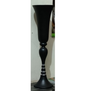 แจกันดอกไม้โลหะสำหรับงานแต่งงานโต๊ะทรงกลมเคลือบสีดำทำด้วยมือคุณภาพสูงและการตกแต่งสำหรับต้อนรับโรงพยาบาลคาเฟ่ - Product Image 3