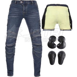 Nuevo estilo Uso al aire libre Hombres Pantalones vaqueros para montar en moto Mejor calidad Color sólido Pantalones vaqueros para montar en moto para hombres - Product Image 1