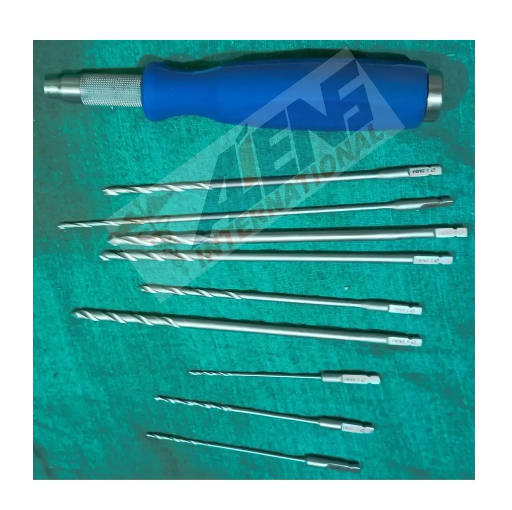 High Quality Orthopedic Instrument AO Quick Coupling Straight Handle Set With Bone Drill Bits