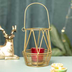 Portavelas Decorativo Colgante de Alambre de Hierro, Ecológico y sin Llama, para Decoración del Hogar, Navidad y Pascua - Product Image 6