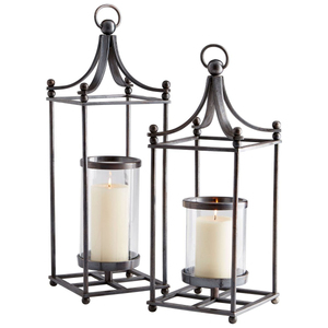 Farol de alambre de hierro duradero de color negro para decoración de iluminación en el hogar, bodas y festividades, faroles colgantes y de pie. - Product Image 1