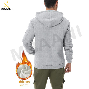 เสื้อฮู้ดผู้ชายผ้าฟลีซสำหรับออกกำลังกาย แขนยาว ซิป ¼  แบบสวม มีกระเป๋า - Product Image 3