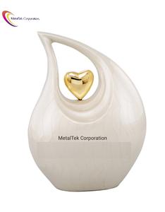 Urnas decorativas de metal en forma de lágrima verde claro, almacenamiento de cenizas de recuerdo conmemorativo de Color personalizado para ceremonias funerarias, urna de cremación - Product Image 5