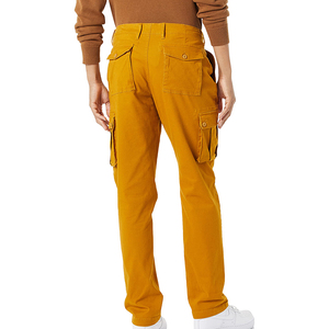 Pantalones Cargo Rectos de Lana para Hombre 2025, Pantalones Formales de Corte Regular, Cintura Media, Lavado Medio, Transpirables, Cierre con Cordón, Verano - Product Image 3