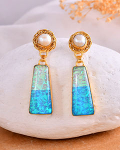 Pendiente de latón de moda de alta calidad más nuevo, joyería de buena calidad, producto hecho a mano, tamaño personalizado y pendiente de moda de venta - Product Image 1