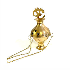 Quemador de incienso de latón de Venta caliente con cadena para colgar, proveedor mayorista indio, puerta de entrada de Hotel para el hogar y ventana decorativa - Product Image 2
