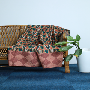 Premium Multicolored Woven Pattern Cotton Waffle Throw Soft Texture Sofa Cover for Home Hotel Apartment Versatile Travel-Plain - Product Image 1