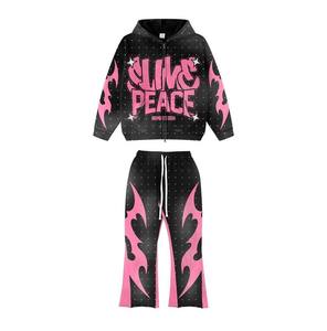 Conjunto Deportivo Informal de Invierno Unisex Personalizado de Alta Calidad, 100% Algodón Transpirable, con Impresión de Logotipo, Dos Piezas, Elástico para Entrenamiento - Product Image 6