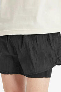 Eleve su carrera con pantalones cortos de rendimiento sólidos negros elegantes Cintura elástica unisex de secado rápido para ropa informal - Product Image 5