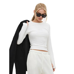 T-shirt décontracté pour femme, coupe ajustée, col rond, 100% coton, doux et respirant, tailles XS XXS, taille unique - Product Image 1