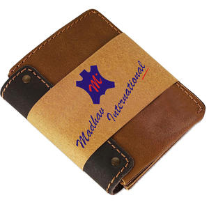 Portefeuille long de luxe pour homme en cuir véritable avec protection RFID, porte-cartes rétro, doublure en polyester, logo OEM personnalisé, élégant pour usage quotidien - Product Image 1