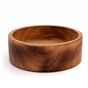 ชามไม้ทรงกลมแบบแฮนด์เมดชามไม้อเนกประสงค์สำหรับใส่ป๊อปคอร์นผลไม้อุปกรณ์จัดระเบียบกุญแจ - Product Image 6