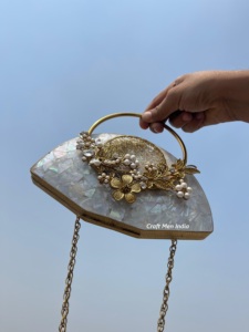 Pochette de soirée brillante transfrontalière de luxe nouveau sac à main en strass chaînes décoration diamant métal parfait sac cadeau de fête - Product Image 6